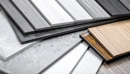 Obraz premium Collection of Diverse Surface Materials: A Showcase of Textures and Colors for Interior Design