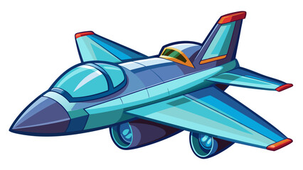 Shiny Blue Jet airplane aircraft