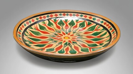 Obraz premium Ornate, round ceramic dish