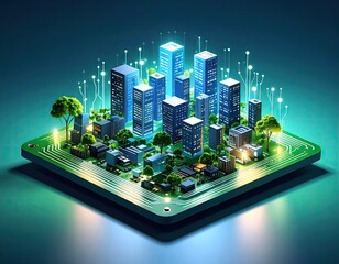 City on a circuit board