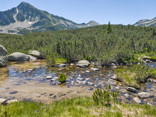 Landscape of Pirin Mountain near Banski Lakes, Bulgaria