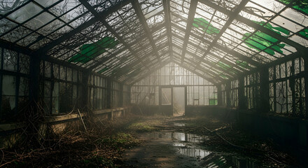 Eerie Greenhouse Lost In Time With Abandoned And Decayed Plant Life Inside
