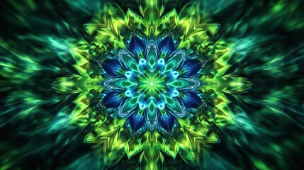 Fototapeta premium Intricate symmetrical design with vibrant colors.