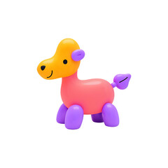 Cute Plastic Toy Horse: Pink, Purple & Yellow Plaything
