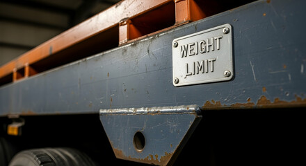 Industrial Machinery Warning Signage Emphasizing Important Safety Regulations And Weight