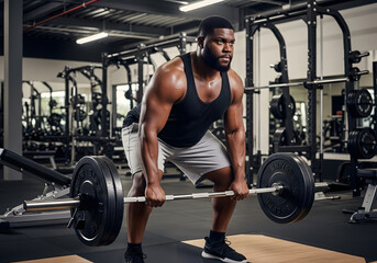 young man lifting weights