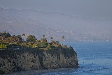 Strong waves wash up on the shores of Malibu from Point Dume, just up the Pacific Coast Highway...
