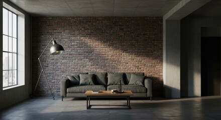 Modern loft living room interior design