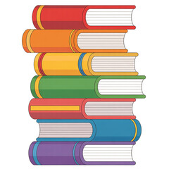 Stack of Colorful Books