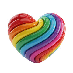 Rainbow Heart Shape Abstract Design