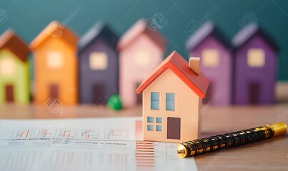 
Notes 2025 and houses. Family budget planning for next year. Investments, plans, savings. Mortgage rates. Real estate concept. Refinance home


