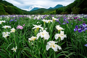神楽女湖のハナショウブ