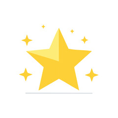 Obraz premium Golden Stars Shimmering on Black Backdrop for Recognition or Decorative Use