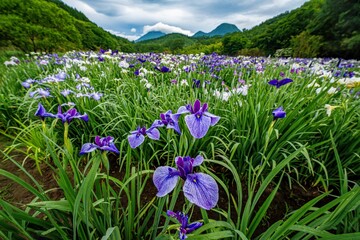神楽女湖のハナショウブ