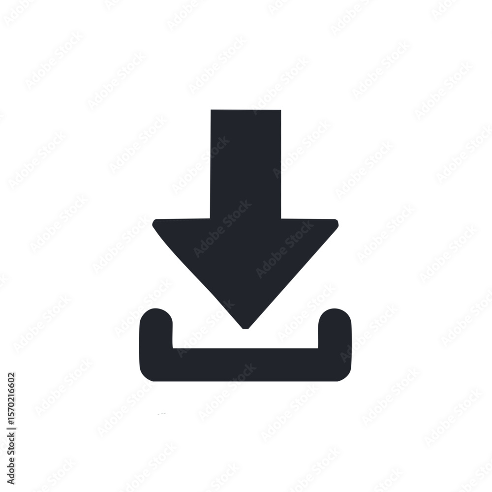 Poster download icon vector symbol representing data transfer cloud storage and software installation proce