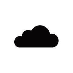 Fototapeta premium Isolated Cloud Shape on Solid Dark Background - Weather Icon