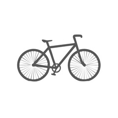 Fototapeta premium Fixed Gear Bicycle Illustration on Black Background, Minimalist Style