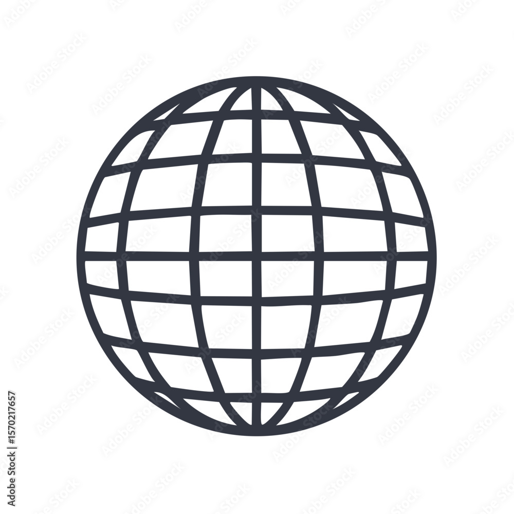 Poster conceptual world globe illustration with simple design on black background minimalist vector design 