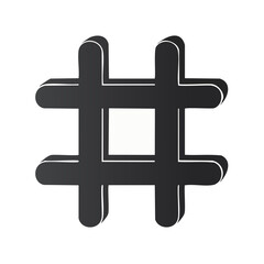 Fototapeta premium Stylized Hashtag Symbol on Dark Backdrop Modern Digital Illustration for Social Media and Online Connectivity Communication Technology