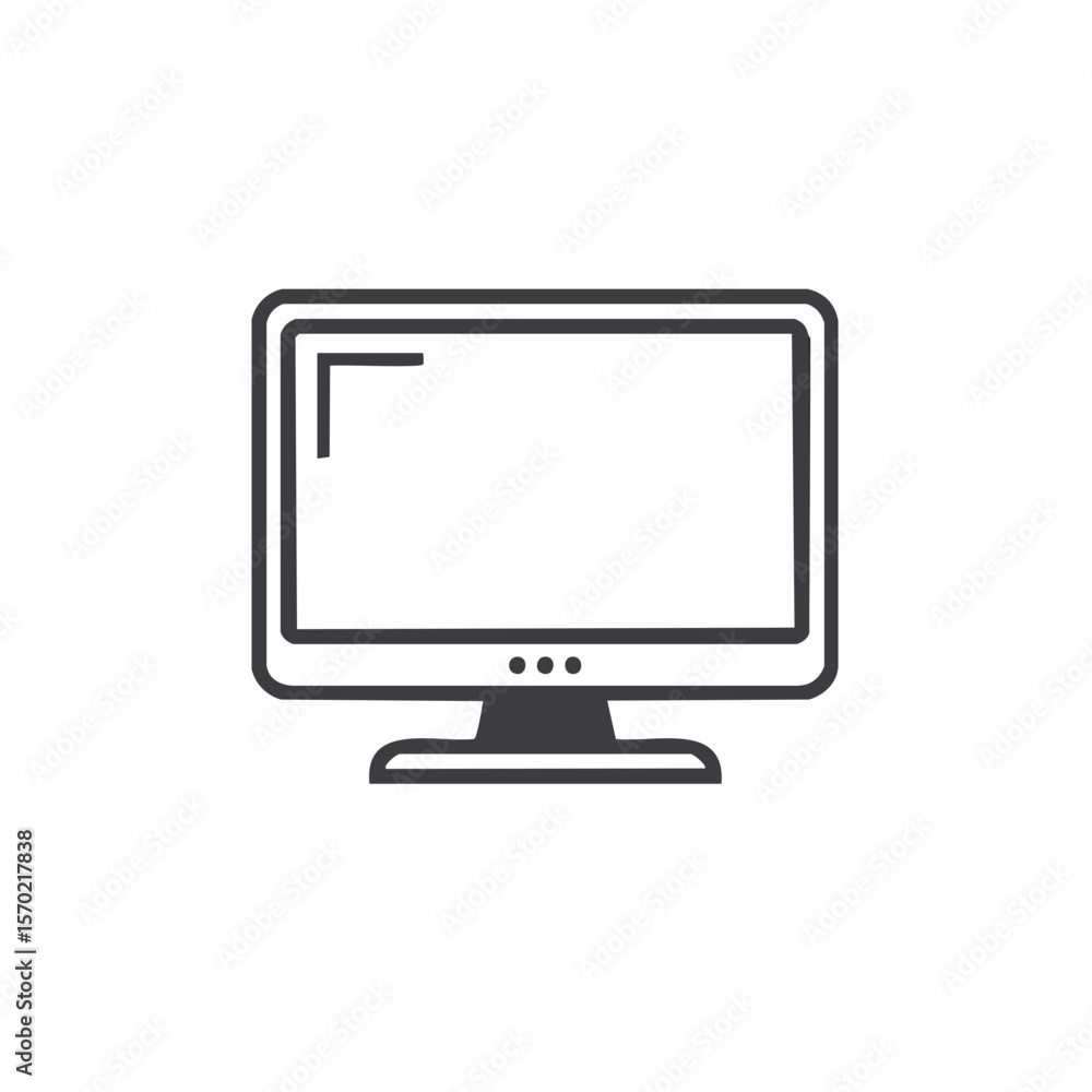 Fototapete computer screen vector icon in outline style modern design for technology digital device business pr