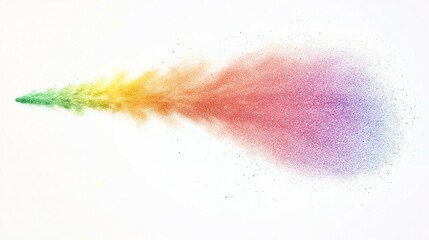 Colorful powder explosion against a white background.