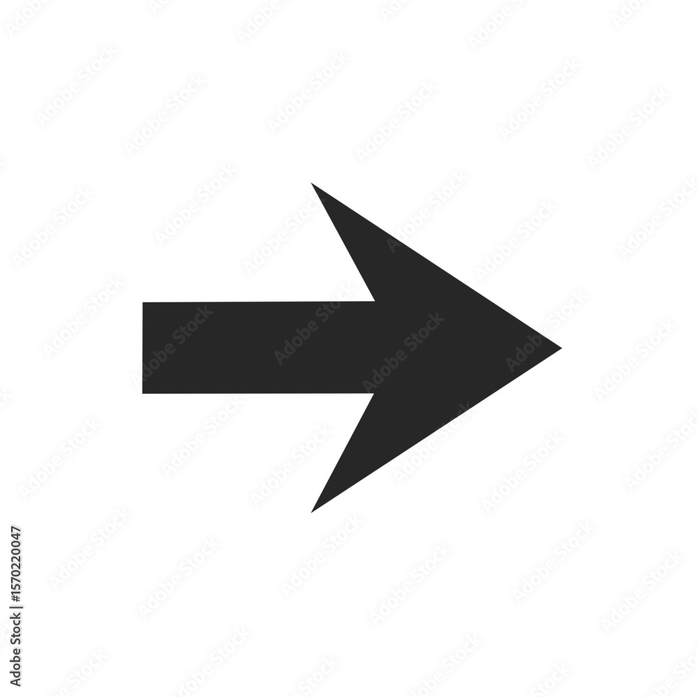 Poster simple direction concept featuring a gray arrow symbol against a dark background illustration of way