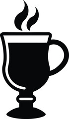 hot toddy icon vector silhouette on transparent background