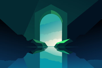 Mystical Archway A Gateway to Serenity and Tranquility