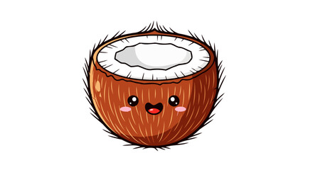 Adorable Cartoon Coconut Tropical Summer Delight