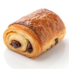 Classic French Pain au Chocolat Isolated on White &ndash; Ultra HD Pastry Photo for Menus and Ads
