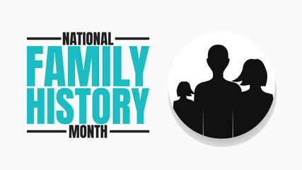 National Family History Month Designs, Genealogy Art and Heritage Templates