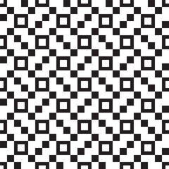 Fototapeta premium Geometric Monochrome Pixelated Square Box Seamless Repeating Pattern Background