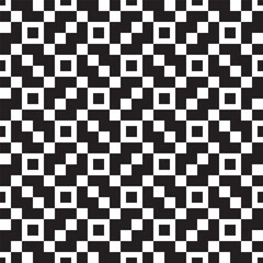 Fototapeta premium Monochrome Geometric Woven Squares Seamless Pattern Texture Background for Textile