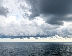 Obraz premium Stormy Sky Over Calm Ocean