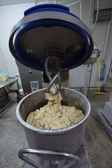 Modern mixer in craft bakery