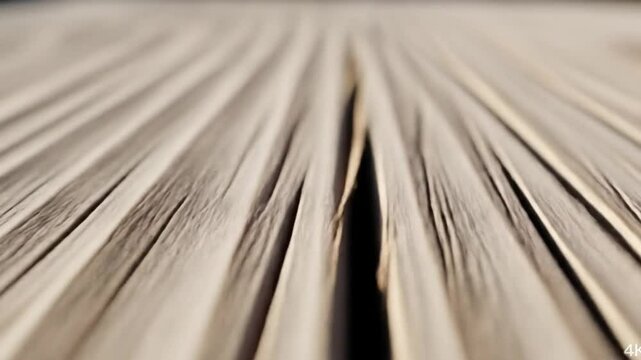 Detailed close up video capturing the texture and grain of aged weathered wood planks in natural