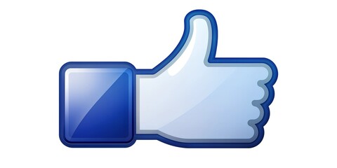 Fototapeta premium A thumb up like icon is a universal symbol of good communication and approvement across social media networks isolated on white background