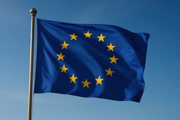 European Union flag display with patriotic symbolism and democratic values representation