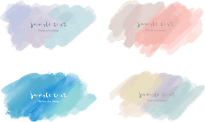 オシャレな水彩タッチの使える素材セット