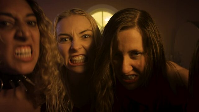 Goth Vampire Girls attacking