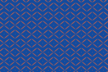 Diseño de patrón tribal en color naranja y morado.