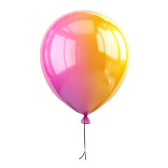 Vibrant, gradient-colored balloon isolated on transparent background.