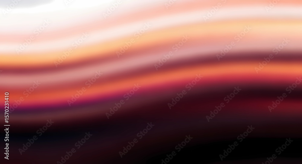 Aufkleber sunset serenity: abstract expression of a mesmerizing sunset, with soft waves of color and subtle gr