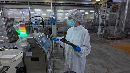 line process working in food factory