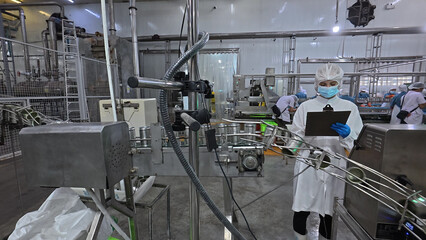 line process working in food factory