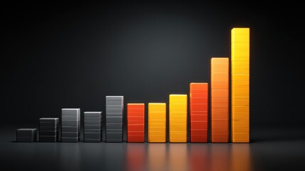 Growing graph, bright colors