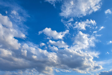 Fototapeta premium Blue Sky and Clouds: Abstract Natural Background Texture