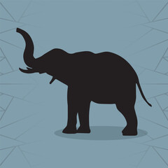 Elephant Silhouette, elephants vector isolated illustration