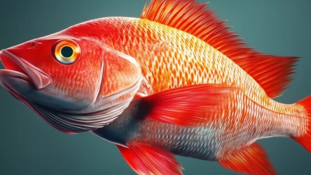 Red Snapper portrait underwater closeup