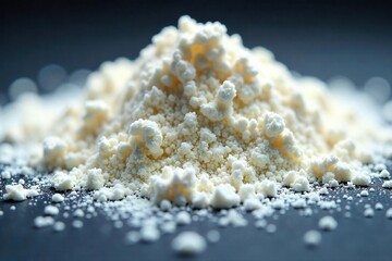 Close-up of Powdery Narcotic Substance Texture, Crystalline Structure, Addiction, Evidence, Pharmacology